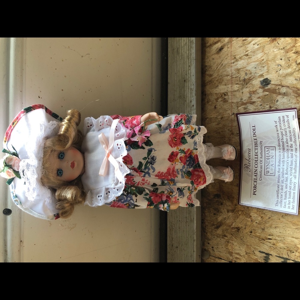 Collectable porcelain doll by Wyndham lane